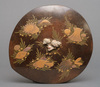 A LARGE JAPANESE ABALONE 鮑 (AWABI)-SHELL WITH LACQUERED LID, MEIJI PEIROD (1868-1912)