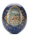 A PAINTED OSTRICH EGG, TURKEY, 20TH CENTURY