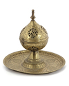 A BRASS INCENSE BURNER, DECCAN, 16TH CENTURY