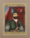 A PORTRAIT OF MUHAMMAD SHAH QAJAR BY MUHAMMAD HASAN AFSHAR, DATED 1251 AH/1835 AD