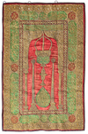 AN OTTOMAN METAL THREAD EMBROIDERED HANGING SITARA FROM MASJID  AL NABAWI AT MEDINA, TURKEY, DATED 1130 AH/1717 AD