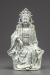 A Celadon glazed figure of Quanyin (Yuan-style)