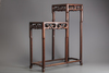 A Chinese hongmu tiered stand