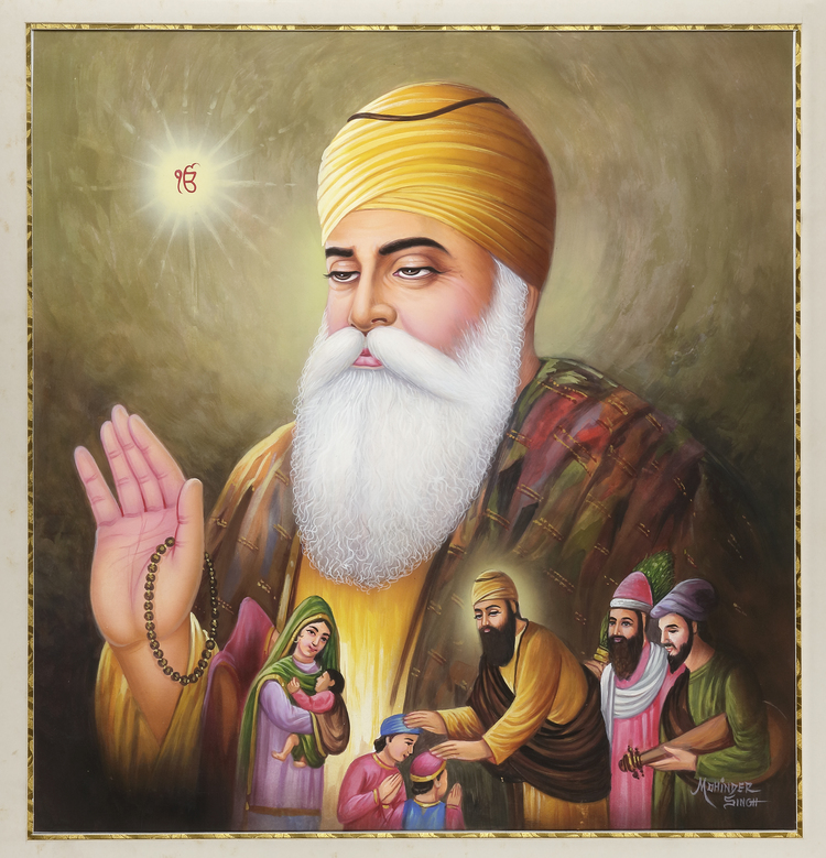 GURU NANAK 1469 1539 BY THE ARTIST MOHINDER SINGH INDIA SECOND HALF GURU NANAK 1469 1539 BY THE ARTIST MOHINDER SINGH INDIA SECOND HALF