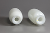 A pair of Chinese milky-white glass vases