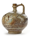 A KASHAN LUSTRE POTTERY EWER, CENTRAL PERSIA, CIRCA 1200