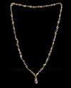 A ROMAN GOLD NECKLACE WITH BLUE GLASS BEADS, CIRCA 1ST-2ND CENTURY AD