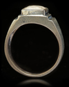 AN AGATE SEAL SILVER RING, 10TH CENTURY