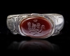 AN AGATE SILVER RING