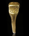 A GOLD SEAL RING