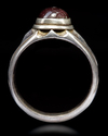 AN AGATE SEAL SILVER RING, 12TH CENTURY