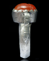 AN AGATE SEAL SILVER RING, 7TH - 8TH CENTURY