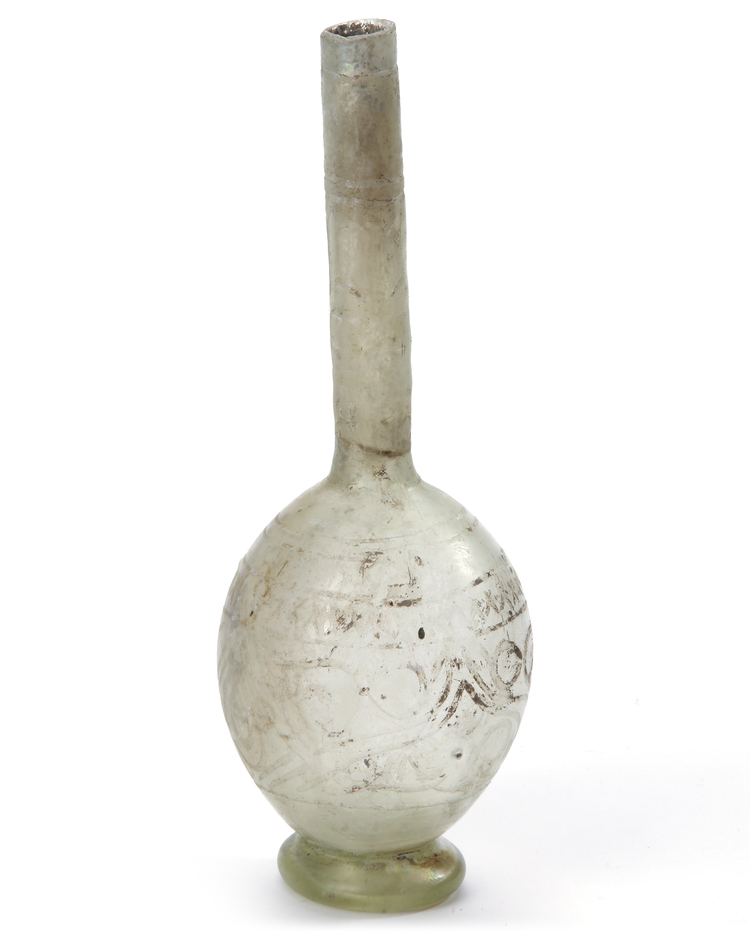 A PERSIAN GLASS BOTTLE, 11TH-12TH CENTURY