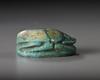 A GROUP OF EGYPTIAN GLAZED COMPOSITION SCARAB SEALS WITH HIEROGLYPHIC MOTIF, MIDDLE TO LATE KINGDOM, CIRCA 2133-525 B.C.