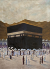A LARGE OIL PAINTING, MECCA, 20TH CENTURY