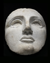 A HELLENISTIC MARBLE FEMALE MASK, EGYPT, 3RD-1ST CENTURY B.C.