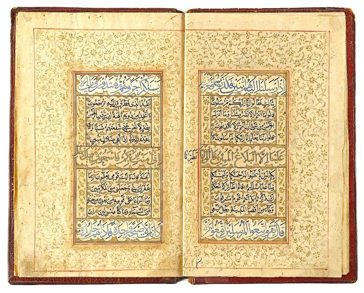 AN INDIAN MUGHAL QURAN SECTION, EARLY 17TH CENTURY