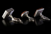 THREE AGATE SILVER PENDANTS, 19TH CENTURY