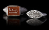 TWO SILVER SEAL RINGS, 9TH-14TH CENTURY