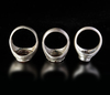 THREE AGATE SILVER RINGS, 11TH - 19TH CENTURY