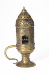 AN OTTOMAN  BRASS INCENSE BURNER,17TH/18TH CENTURY
