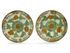 A PAIR OF CHINESE  SANCAI-GLAZED POTTERY DISHES, TANG DYNASTY (618-907)