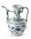 A CHINESE BLUE AND WHITE EWER, MING DYNASTY (1368-1644)