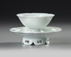 A CHINESE 'QINGBAI' CUP AND STAND, SONG DYNASTY (960-1279 AD)