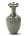 A CHINESE LONGQUAN CELADON GLAZED MELON-SHAPED VASE, SONG DYNASTY (960-1279)