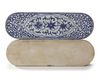 A CHINESE BLUE AND WHITE PEN BOX AND COVER FOR THE ISLAMIC MARKET, XUANDE MARK, 19TH CENTURY