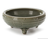 A CHINESE LONGQUAN CELADON 'EIGHT TRIGRAMS' TRIPOD CENSER, LATE YUAN, EARLY MING DYNASTY (13TH-14TH CENTURY)