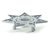 A CHINESE BLUE AND WHITE STAR SHAPED STRAINER, 18TH CENTURY