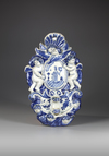 AN UNUSUAL BLUE AND WHITE WALL SCONCE, DELFT, MID 18TH CENTURY