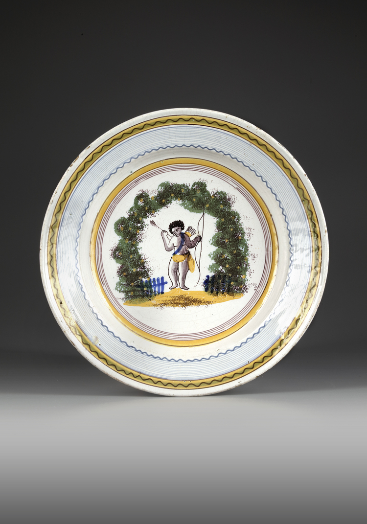 A BRUSSELS FAIENCE DISH, CIRCA 1780-1800