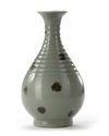 A CHINESE CELADON-GLAZED SPOTTED YUHUCHUNPING VASE, YUAN DYNASTY (1279-1368) OR LATER