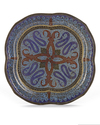 A RUSSIAN CLOISONNÉ ENAMEL LOBBED DISH,19TH CENTURY