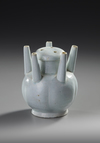 A CHINESE LOBED QINGBAI COVERED JAR, SONG DYNASTY (960-1279)