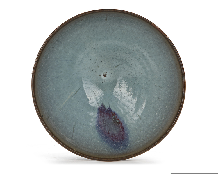 A CHINESE JUNYAO PURPLE-SPLASHED CONICAL BOWL, YUAN DYNASTY (1279-1368)