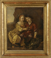 PAINTING OF A COURTING BOY AND GIRL