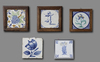 A GROUP OF FIVE DUTCH TILES, 17TH CENTURY