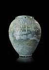 A LARGE UMAYYAD TURQUOISE-GREEN GLAZED JAR, MESOPOTAMIA, 7TH-8TH CENTURY