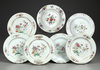 SEVEN CHINESE FAMILLE ROSE DISHES, 18TH CENTURY