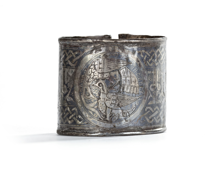 A SILVER AND NIELLO BRACELET WITH KUFIC INSCRIPTION, 11TH-12TH CENTURY