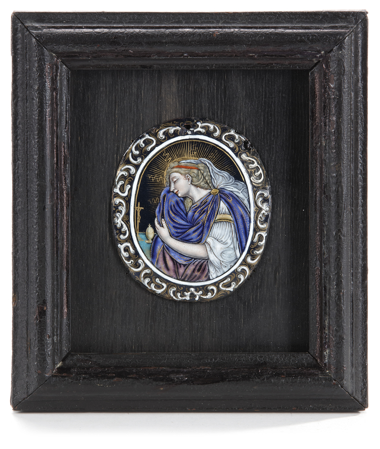 A SMALL LIMOGES PLAQUETTE, MARIA MAGDALENE, CIRCA 1700