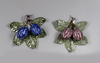 A PAIR OF DELFT MODELS OF PLUMS, LATE 18TH CENTURY