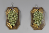 A PAIR OF DELFT MODELS OF GRAPE BUNCHES, 2ND HALF OF 18TH CENTURY