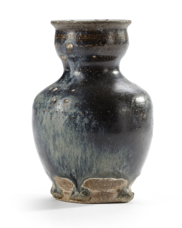 A CHINESE SPLASHED GLAZED JAR, TANG DYNASTY ( 609-960)