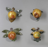 A GROUP OF FOUR DELFT MODELS OF APPLES, LATE 18TH CENTURY
