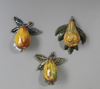 A GROUP OF THREE DELFT MODELS OF PEARS, LATE 18TH CENTURY