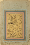 A SEATED YOUTH, PERSIA SAFAVID STYLE, 20TH CENTURY